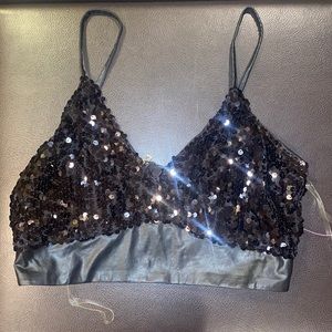 Sequin Black Two Piece Set